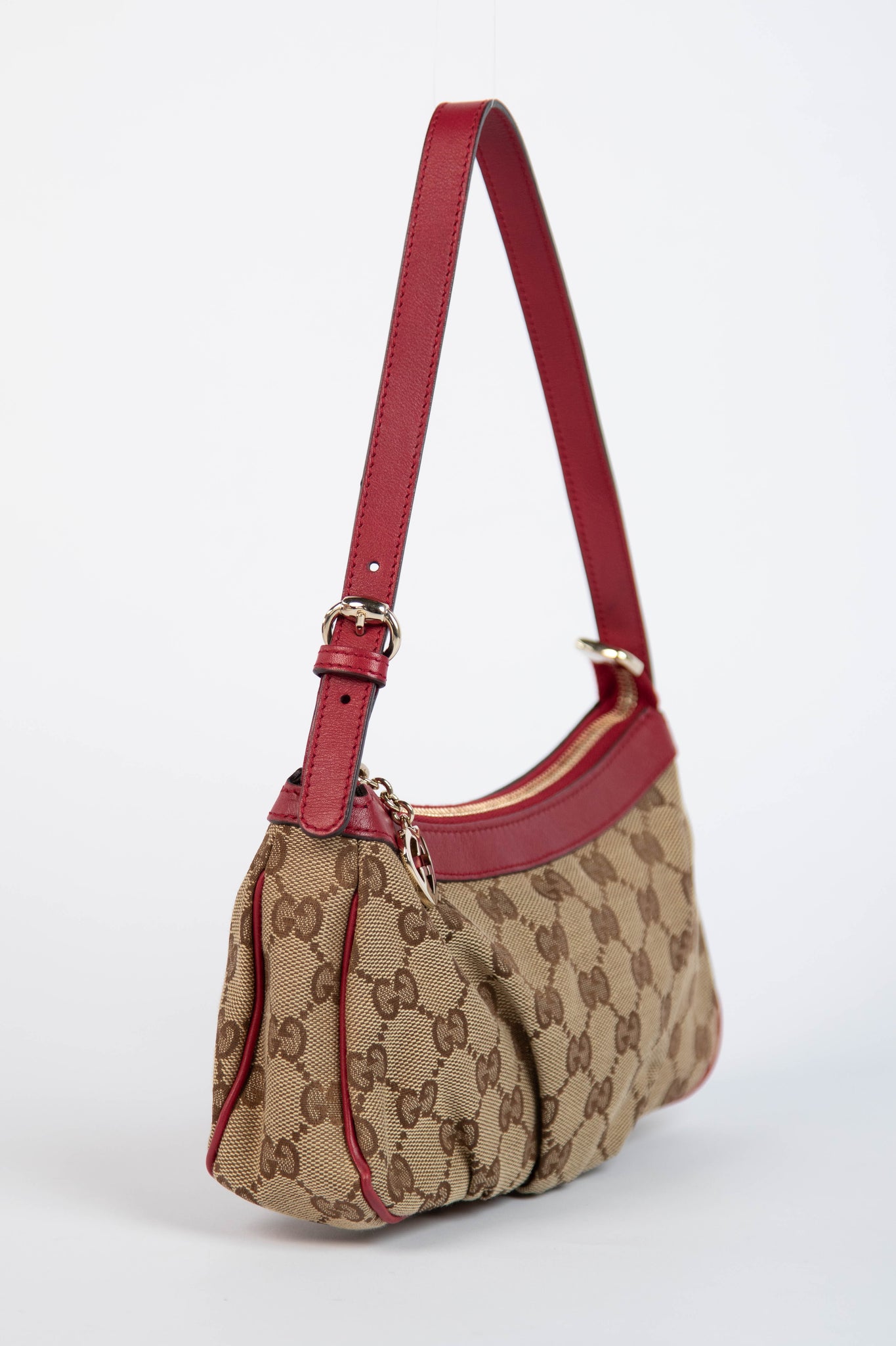 Vintage Gucci Monogram Canvas Lovely Heart Pochette
