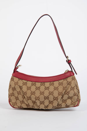 Vintage Gucci Monogram Canvas Lovely Heart Pochette