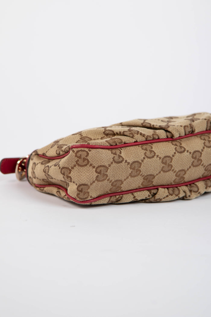 Vintage Gucci Monogram Canvas Lovely Heart Pochette