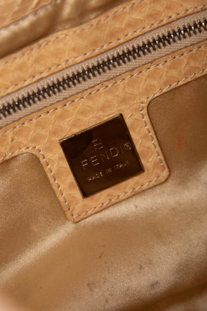 RARE Vintage Fendi Champagne Sequin Baguette Shoulder Bag