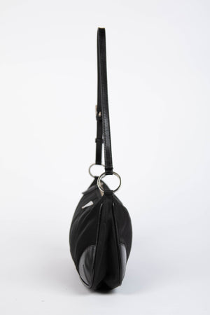 2000s Prada Black Nylon Shoulder Bag