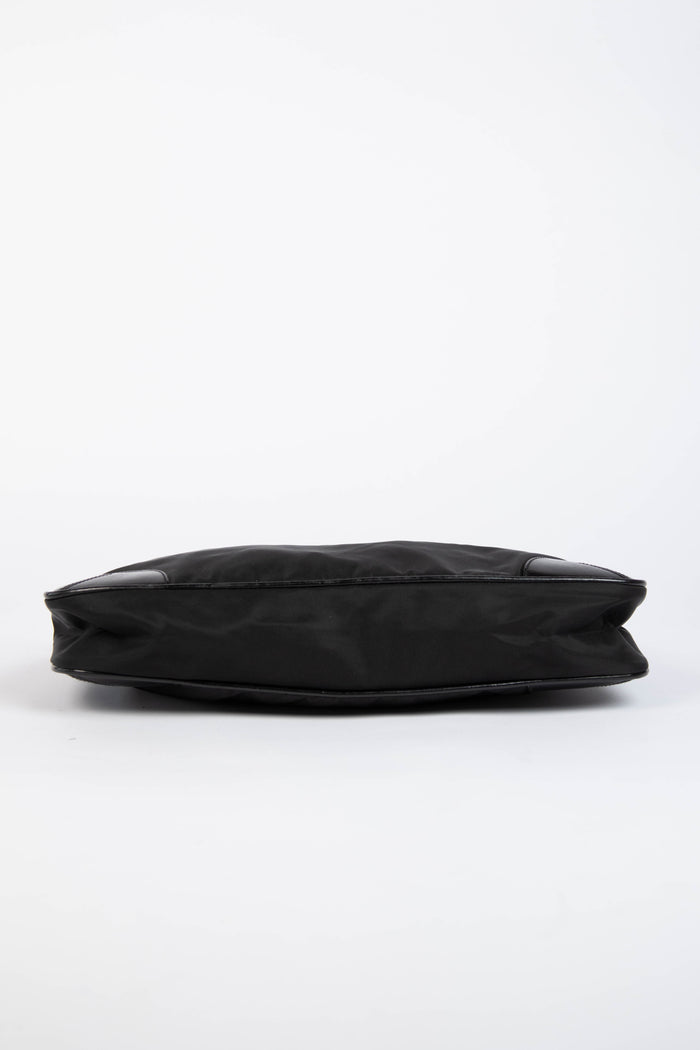 2000s Prada Black Nylon Shoulder Bag