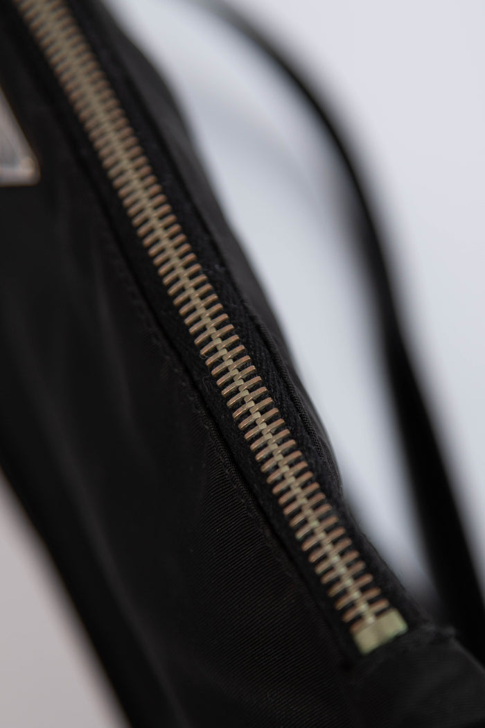 2000s Prada Black Nylon Shoulder Bag