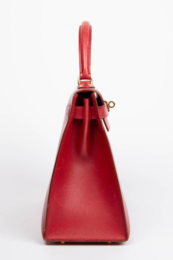 1999 Hermès Kelly 28cm in Rouge Vif Box Calf Leather with GHW