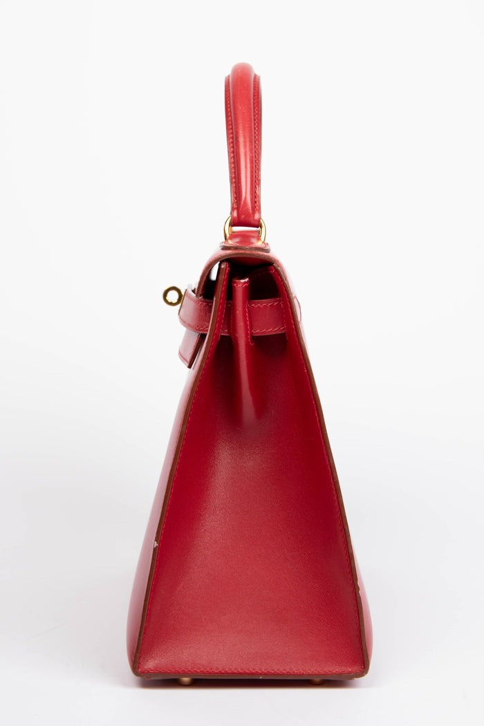 1999 Hermès Kelly 28cm in Rouge Vif Box Calf Leather with GHW