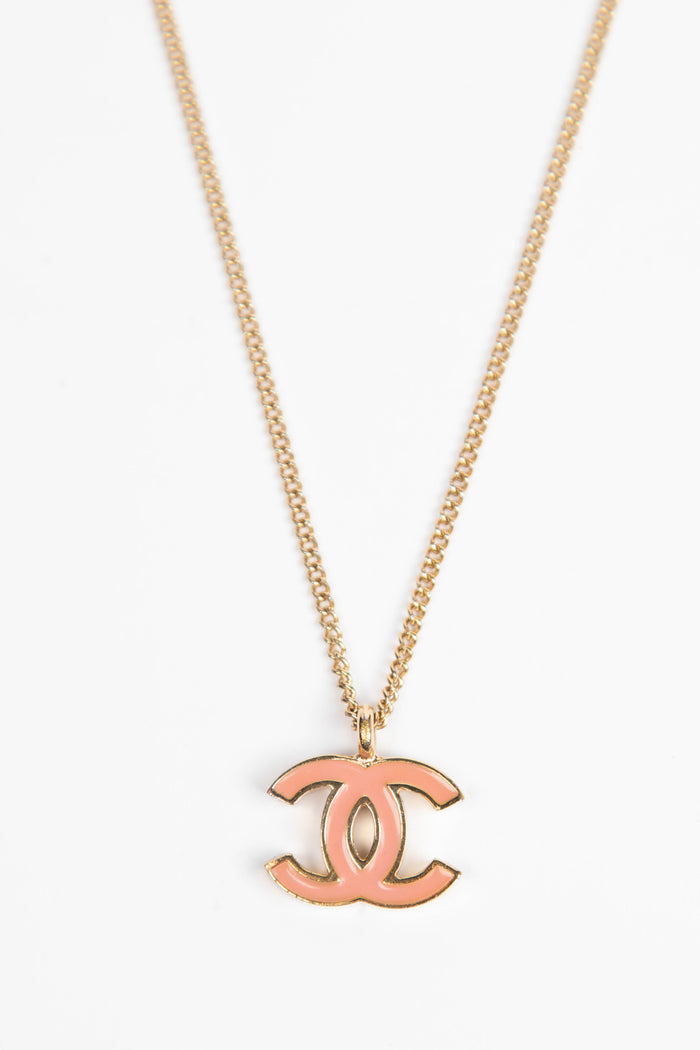 2000s Chanel Pink CC Necklace