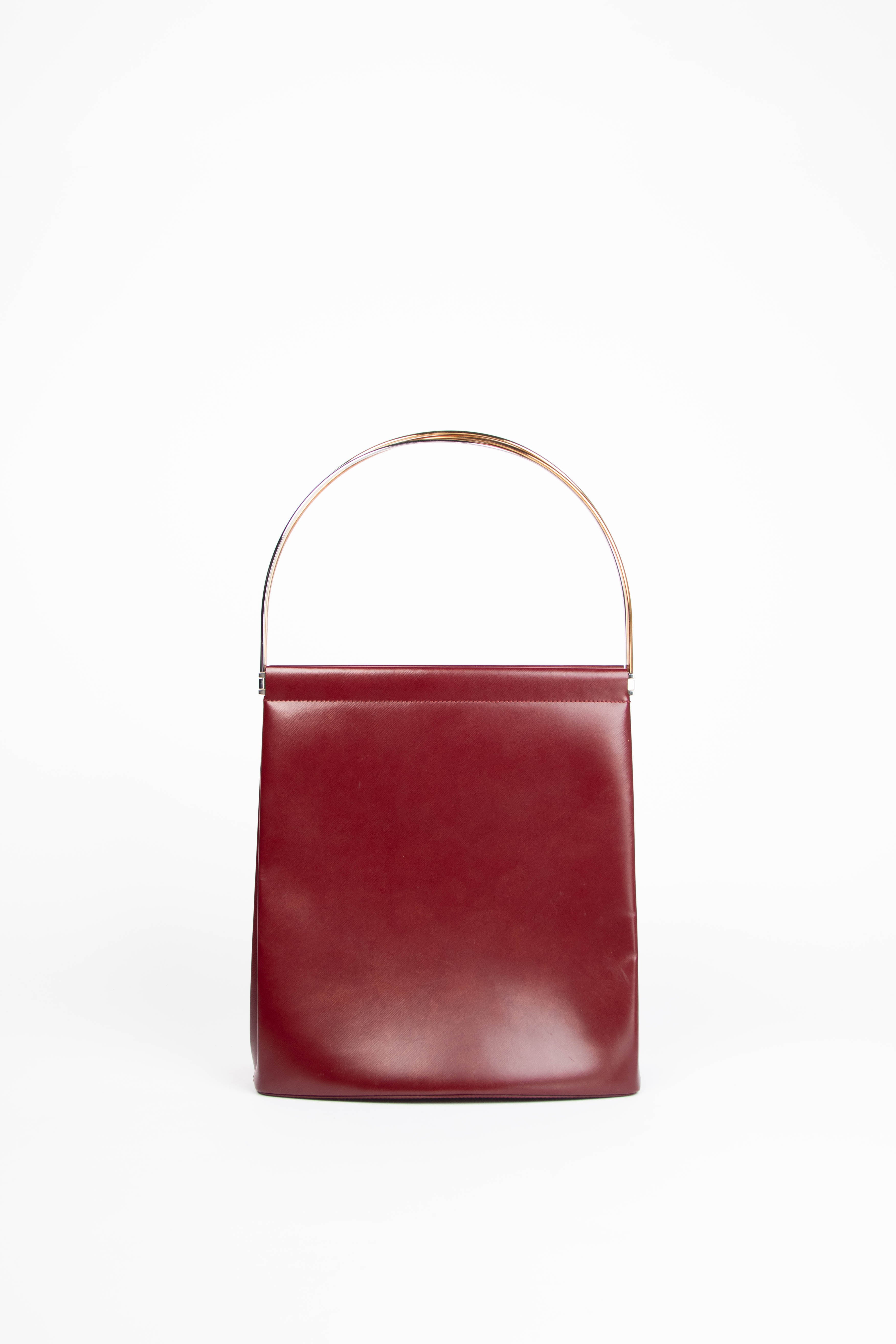 Vintage Cartier Burgundy Leather Trinity Shoulder Bag – Break Archive