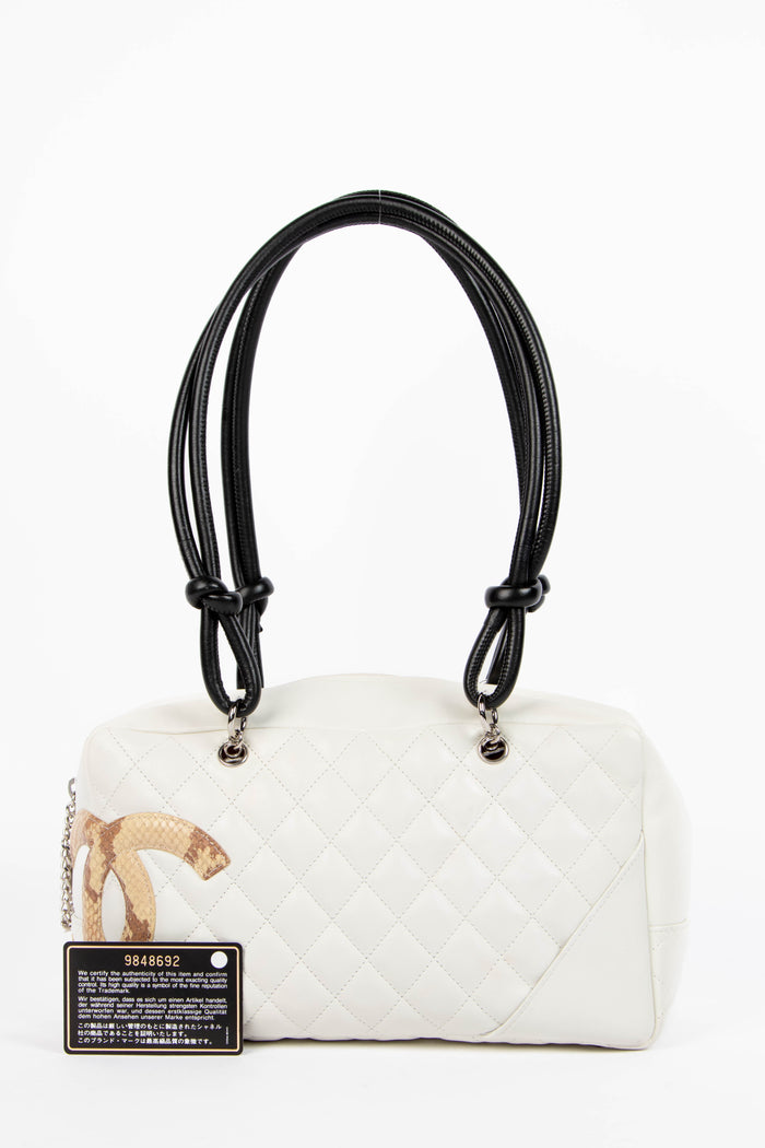 2000s Chanel White Rue Cambon Shoulder Bag
