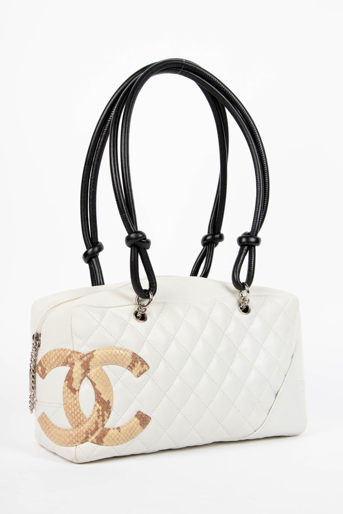 2000s Chanel White Rue Cambon Shoulder Bag