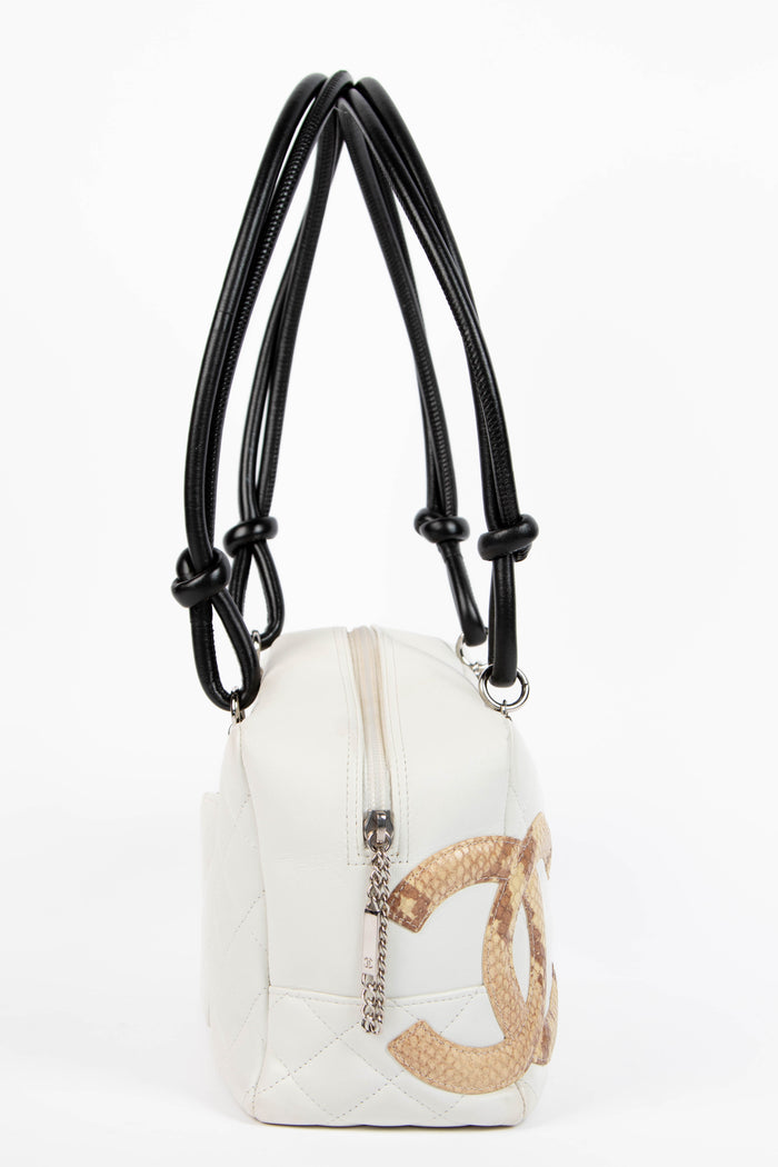 2000s Chanel White Rue Cambon Shoulder Bag