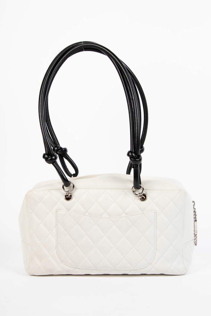 2000s Chanel White Rue Cambon Shoulder Bag