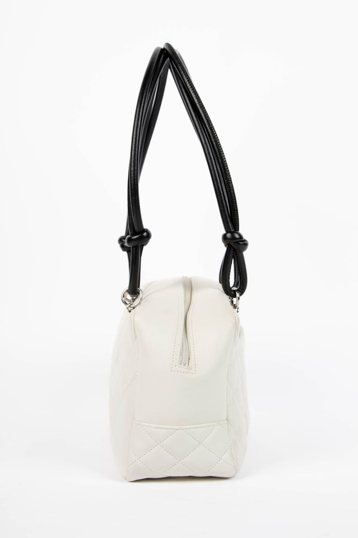 2000s Chanel White Rue Cambon Shoulder Bag