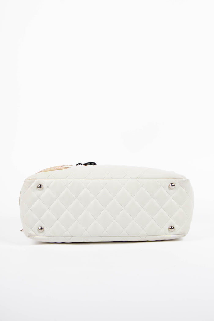 2000s Chanel White Rue Cambon Shoulder Bag