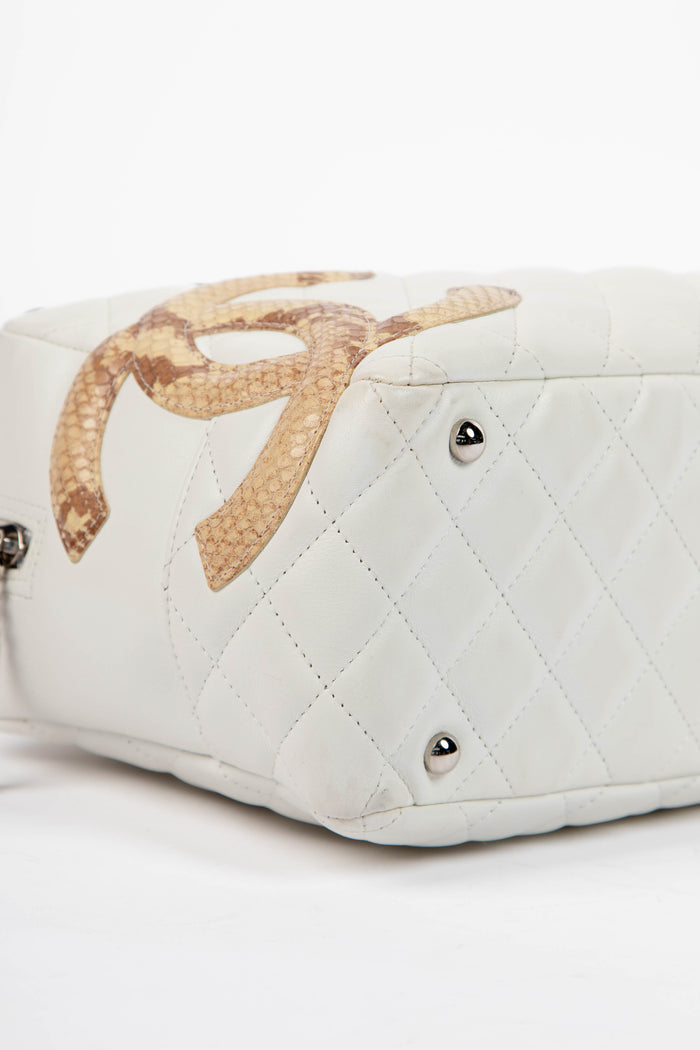 2000s Chanel White Rue Cambon Shoulder Bag