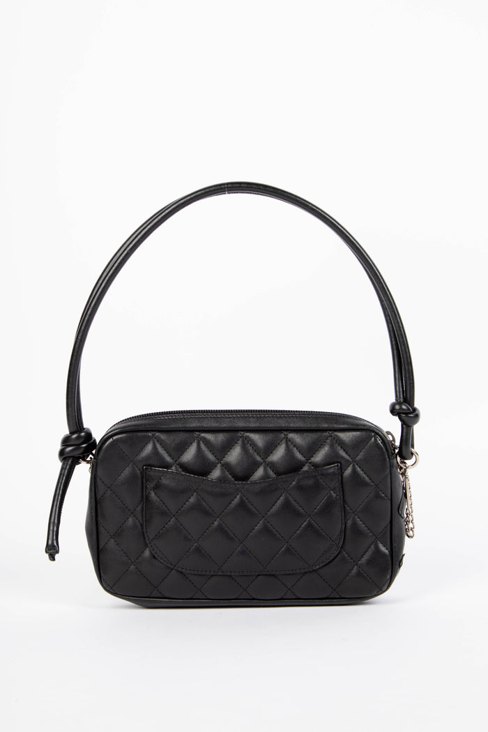 2000s Chanel Black Rue Cambon Small Shoulder Bag