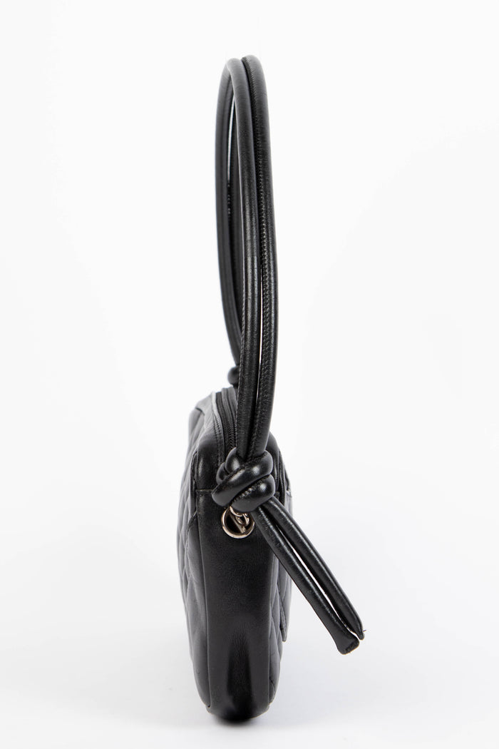 2000s Chanel Black Rue Cambon Small Shoulder Bag