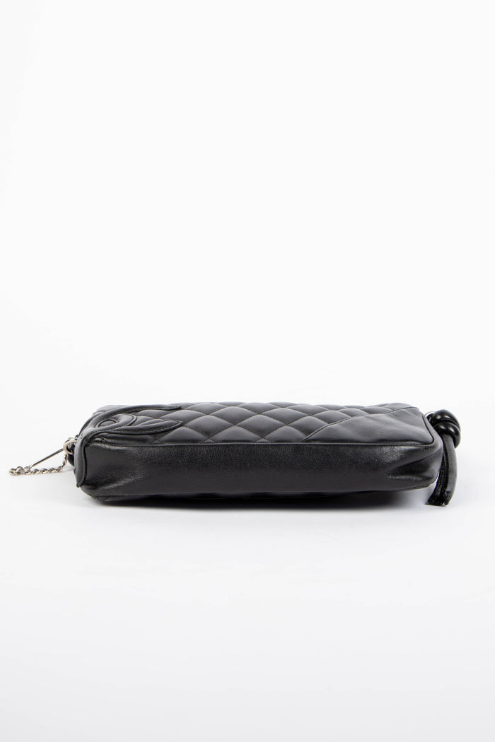 2000s Chanel Black Rue Cambon Small Shoulder Bag