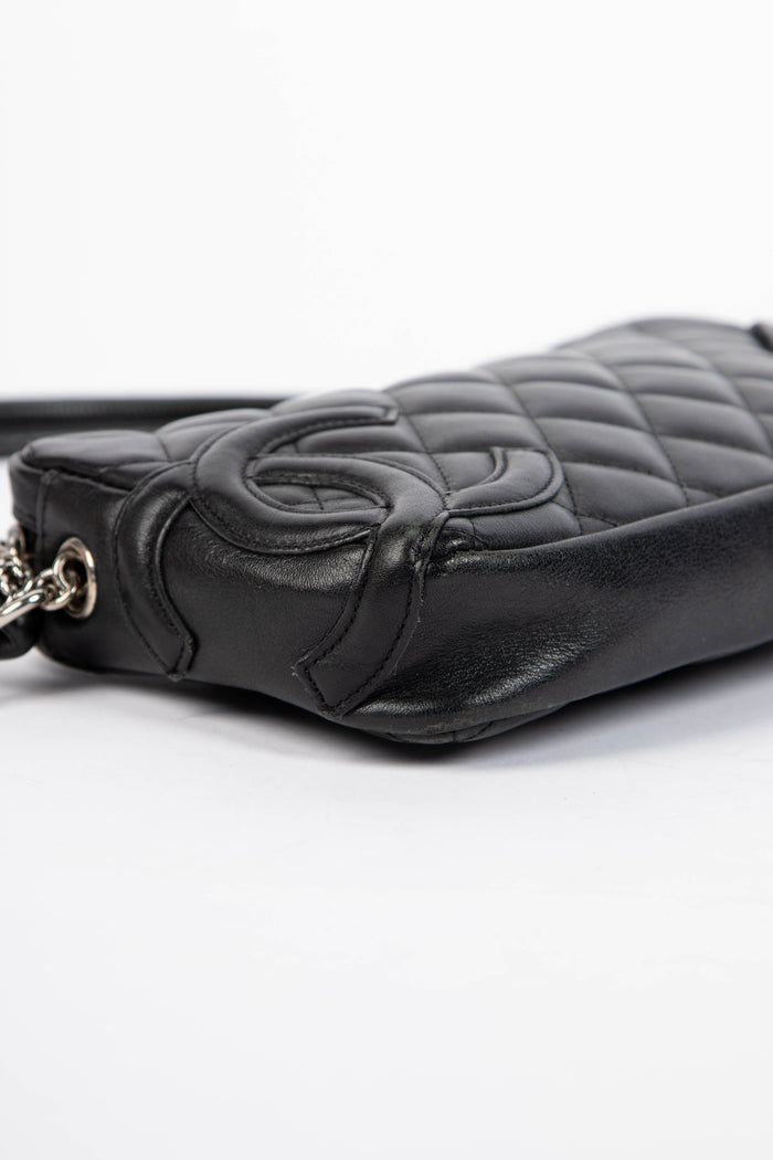 2000s Chanel Black Rue Cambon Small Shoulder Bag