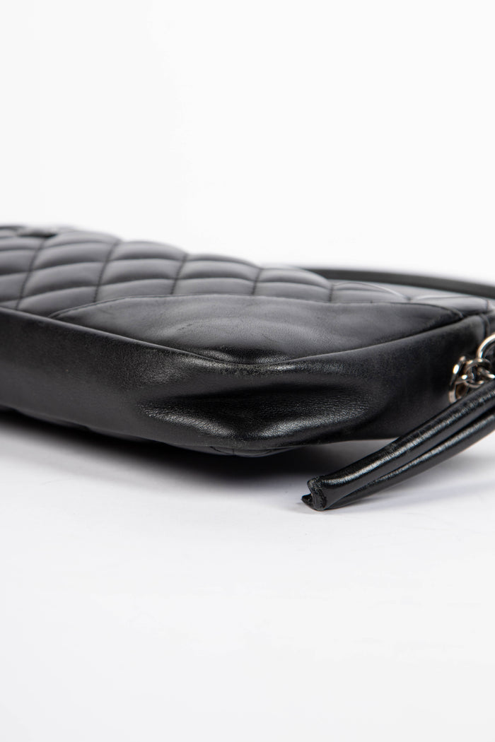 2000s Chanel Black Rue Cambon Small Shoulder Bag