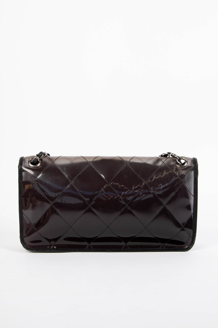 2000s Chanel Black PVC Single Flap Bag
