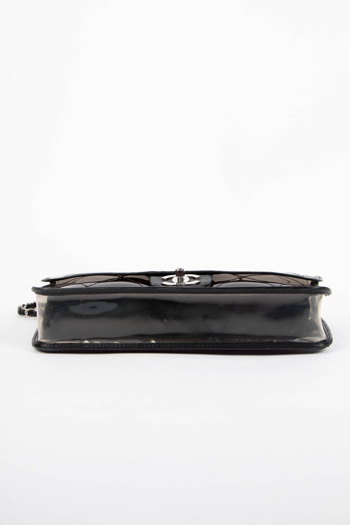2000s Chanel Black PVC Single Flap Bag