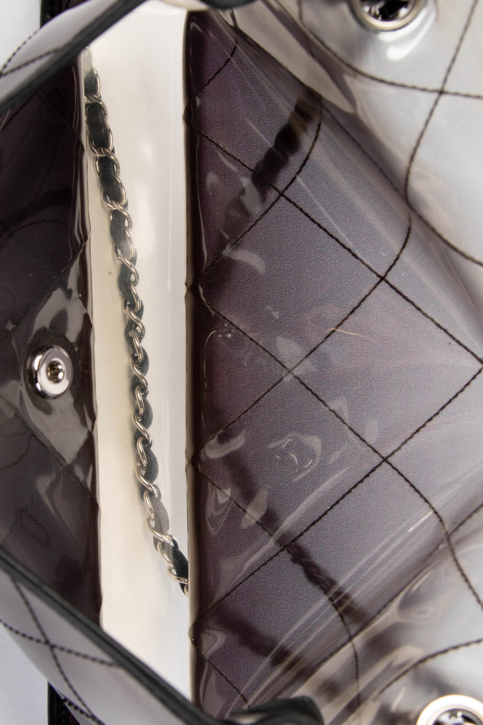 2000s Chanel Black PVC Single Flap Bag