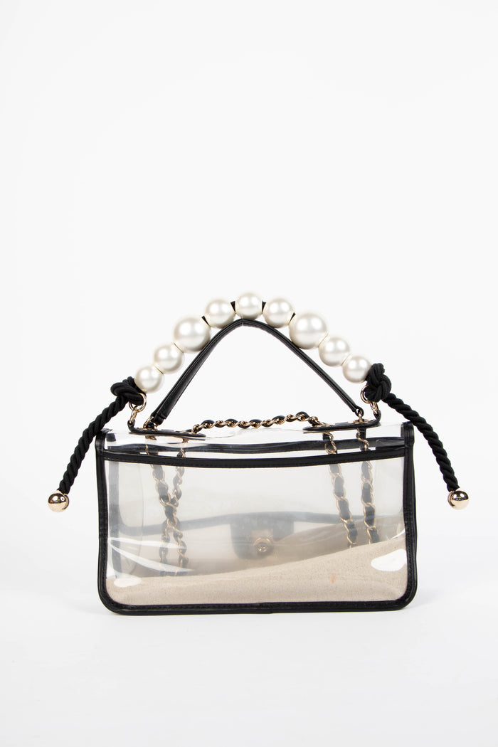 SUPER RARE Chanel Sand By The Sea Pearl PVC Flap Bag