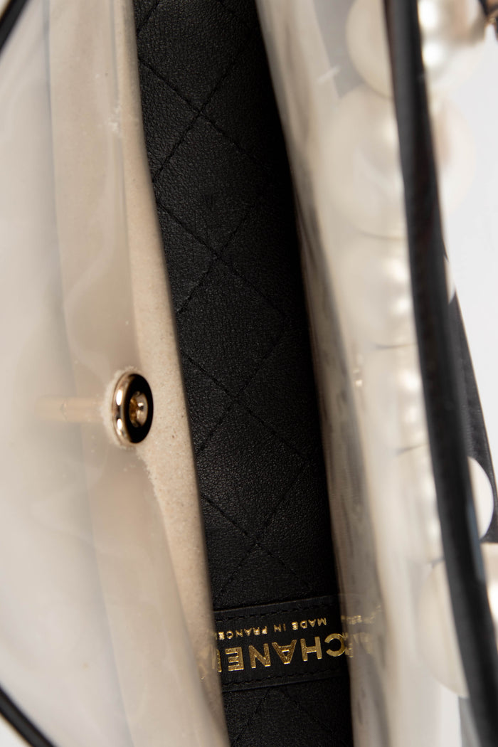 SUPER RARE Chanel Sand By The Sea Pearl PVC Flap Bag
