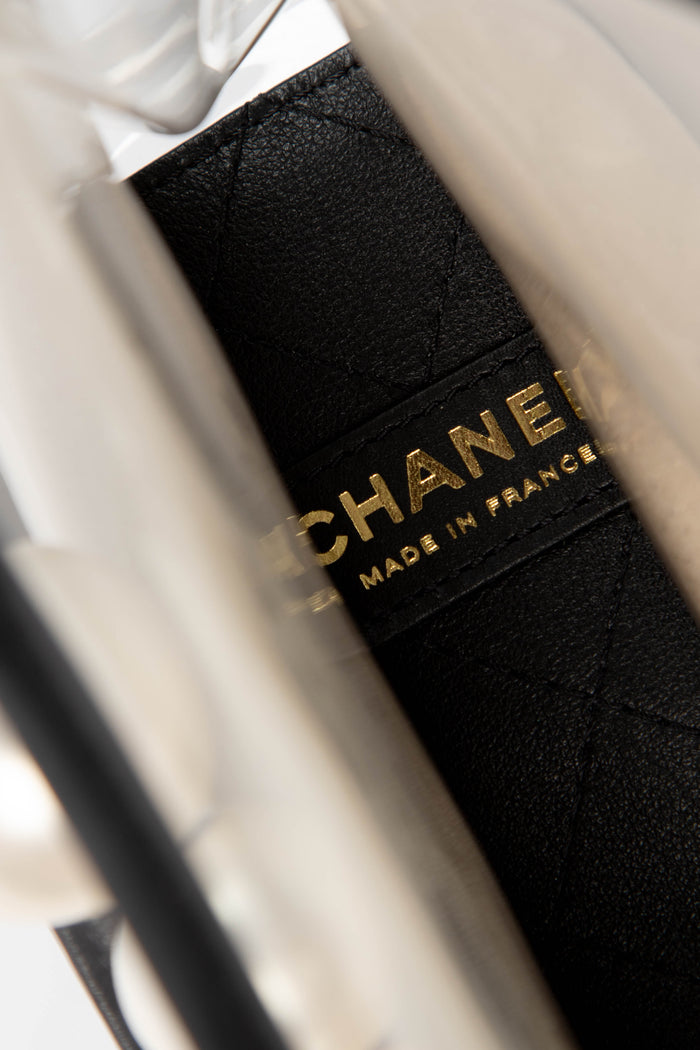 SUPER RARE Chanel Sand By The Sea Pearl PVC Flap Bag