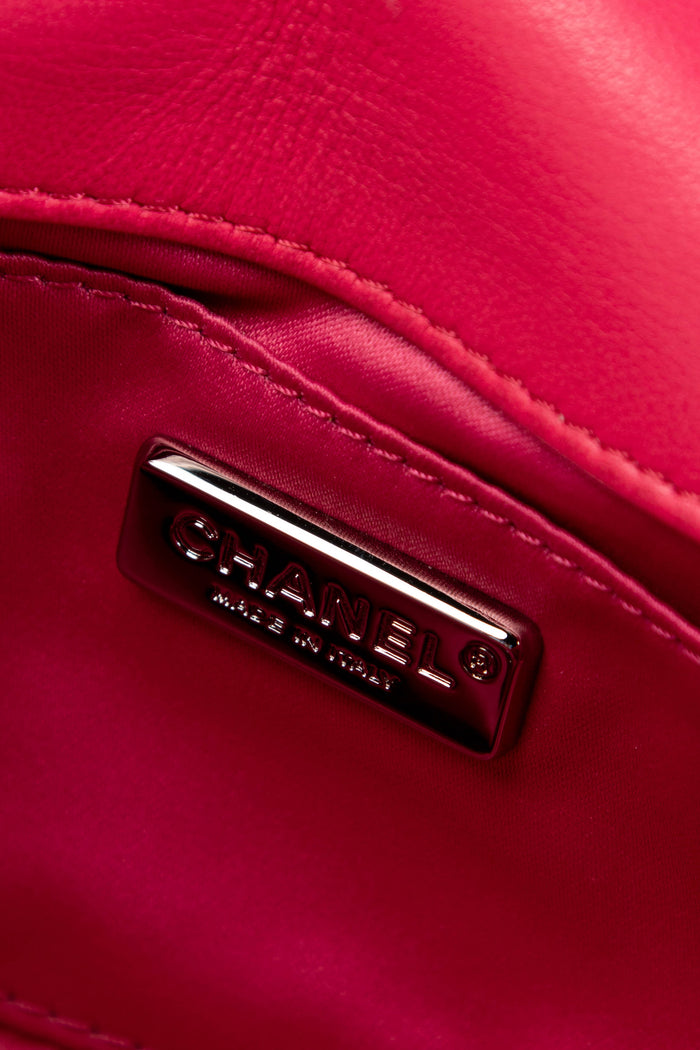 SUPER RARE 2010s Chanel Pink Sequin Micro Single Flap Bag