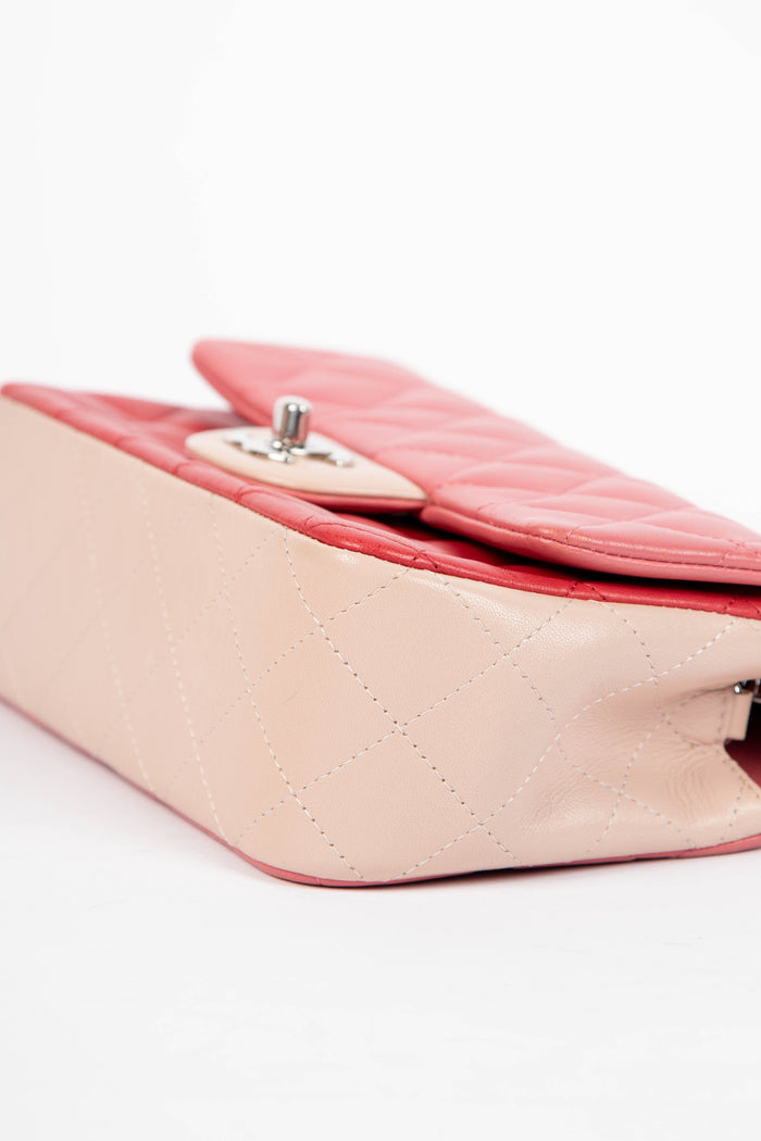 2010s Chanel Valentines Tri-Colour Lambskin Leather Mini Rectangular Single Flap Bag