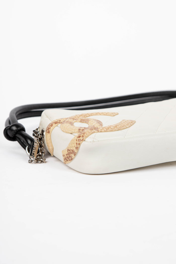 RARE 2000s Chanel Rue Cambon White Small Shoulder Bag