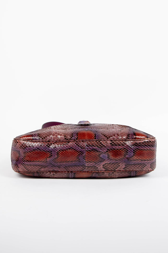SUPER RARE Gucci Purple Python Leather Jackie Shoulder Bag