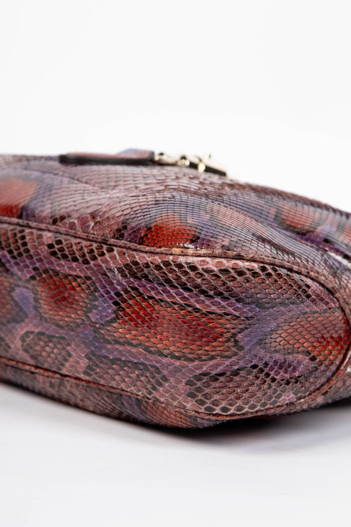 SUPER RARE Gucci Purple Python Leather Jackie Shoulder Bag