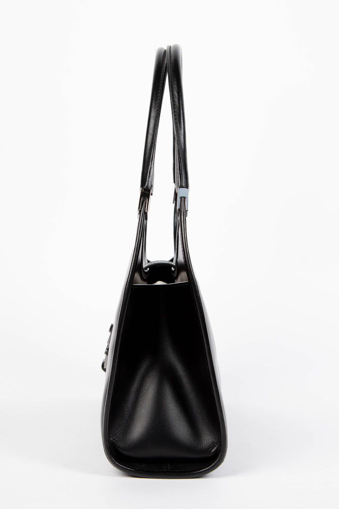 Vintage Gucci Black Leather Bardot Jackie Shoulder Bag
