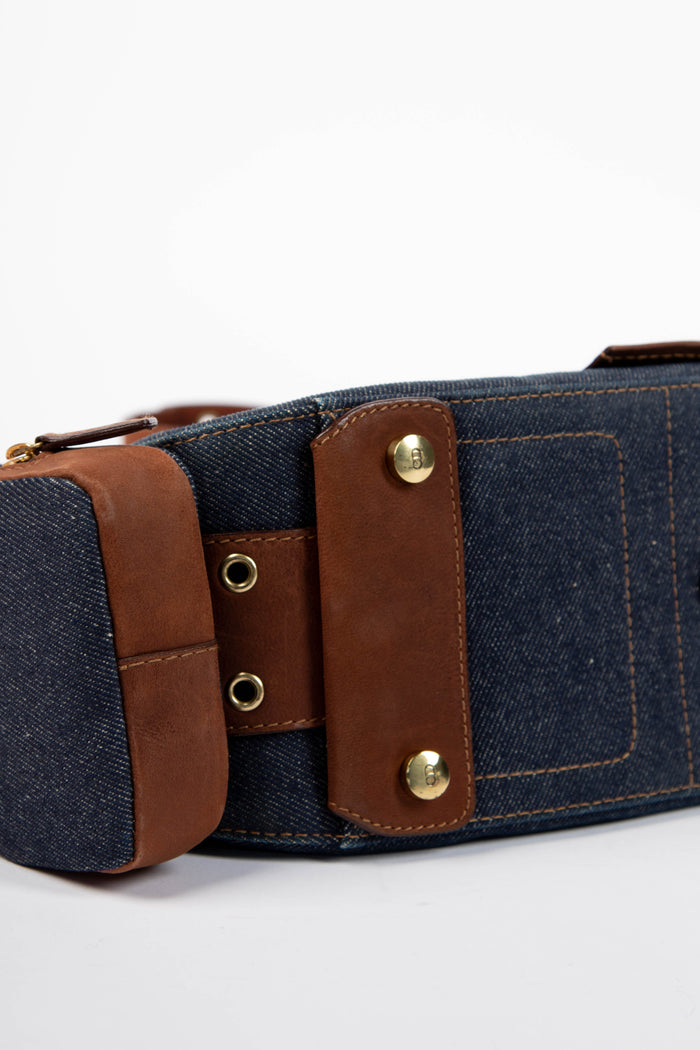 Vintage Christian Dior Denim Columbus Shoulder Bag