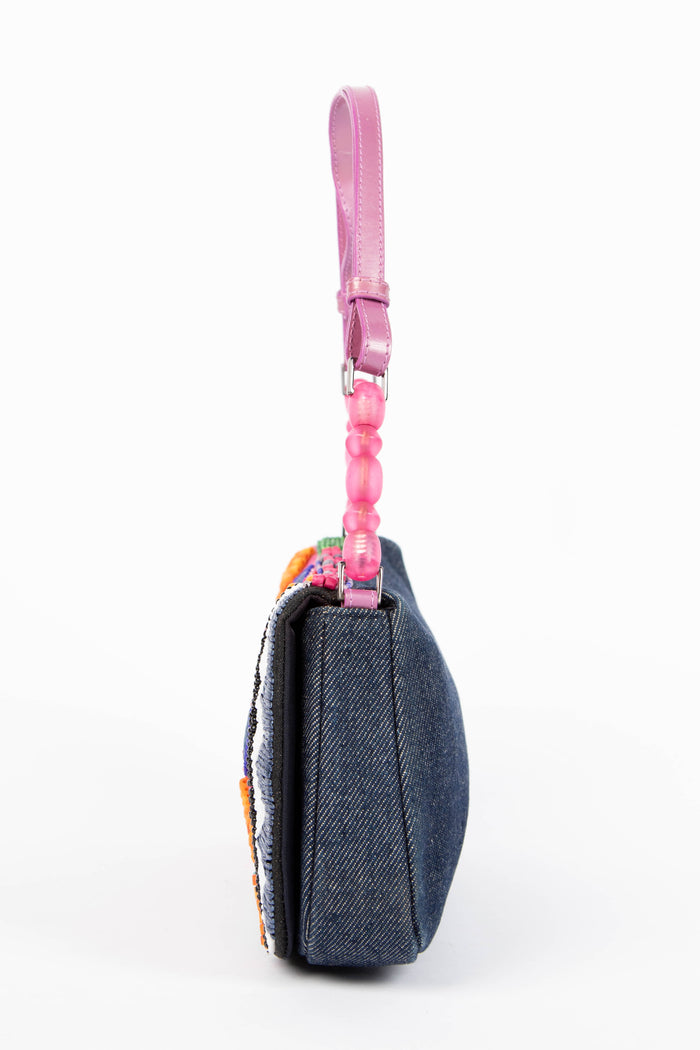 Limited Edition 2000s Christian Dior Malice Multicoloured Beaded Shoulder Bag