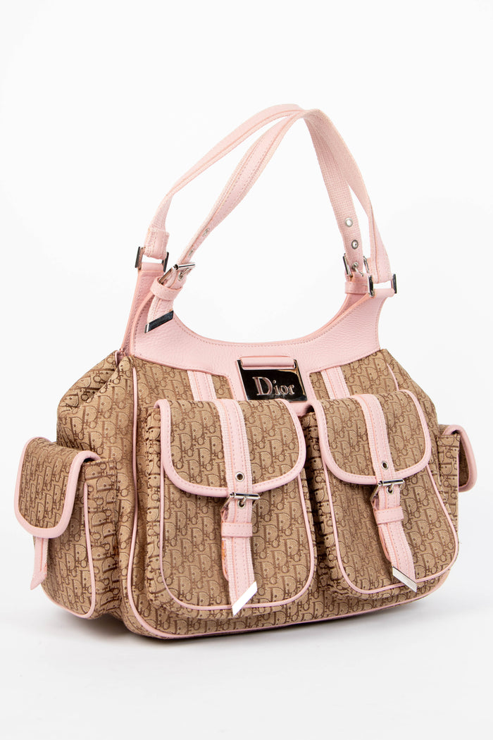 2000s Christian Dior Monogram Cargo Shoulder Bag