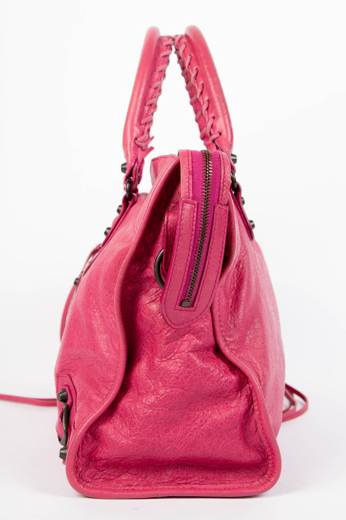 2010s Balenciaga Pink Leather City Bag