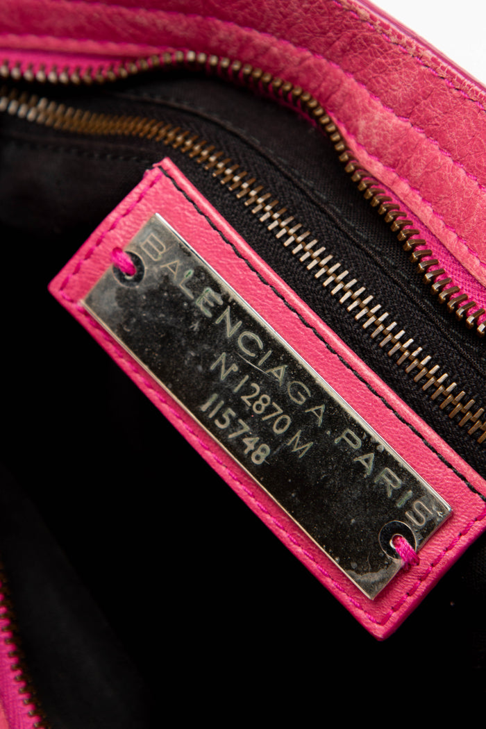 2010s Balenciaga Pink Leather City Bag