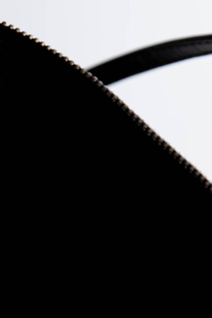 RARE 2000s Christian Dior Black Satin Embroidered Saddle Bag