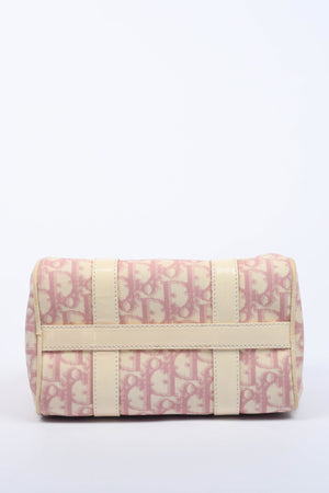 2000s Christian Dior Pink Monogram Canvas Small Boston Bag