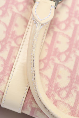 2000s Christian Dior Pink Monogram Canvas Small Boston Bag