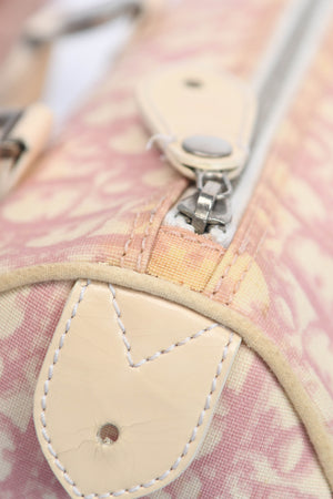 2000s Christian Dior Pink Monogram Canvas Small Boston Bag
