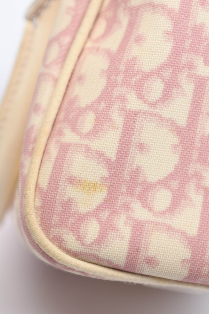 2000s Christian Dior Pink Monogram Canvas Small Boston Bag