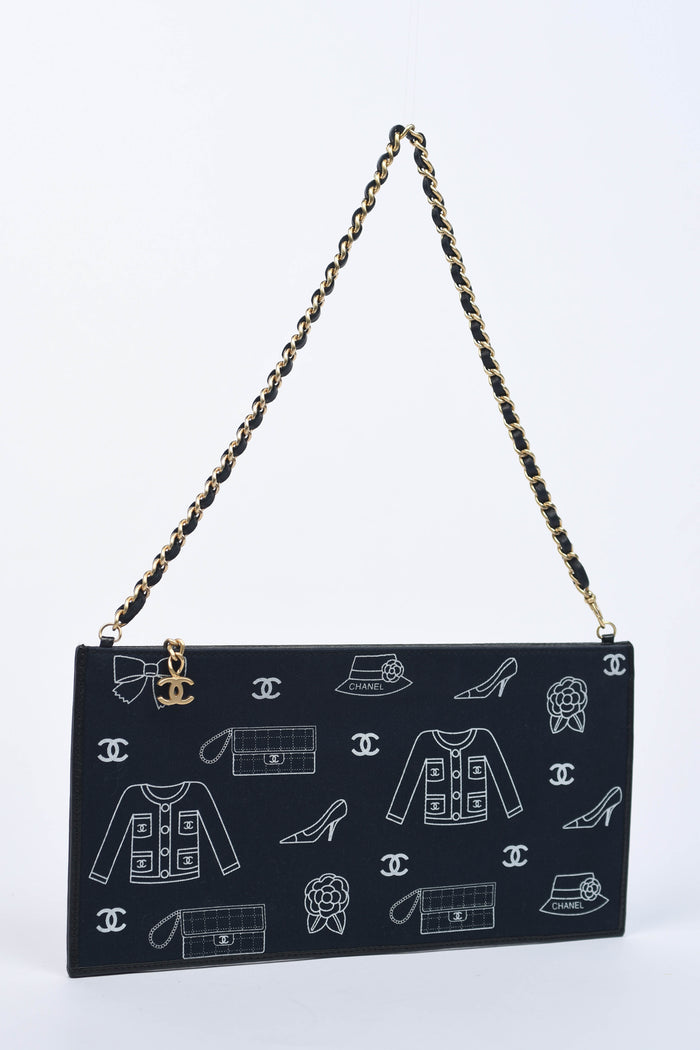 2000s Chanel Icons Canvas Small Shoulder Bag