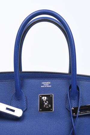 2014 Hermes Birkin 35cm in Blue France Epsom Leather with SHW