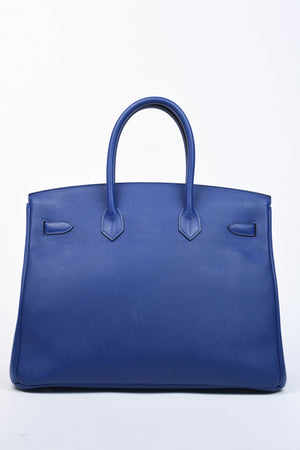 2014 Hermes Birkin 35cm in Blue France Epsom Leather with SHW