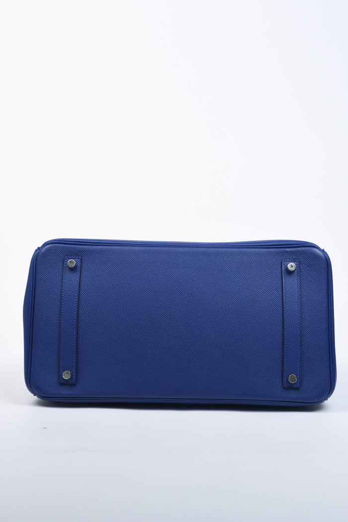 2014 Hermes Birkin 35cm in Blue France Epsom Leather with SHW