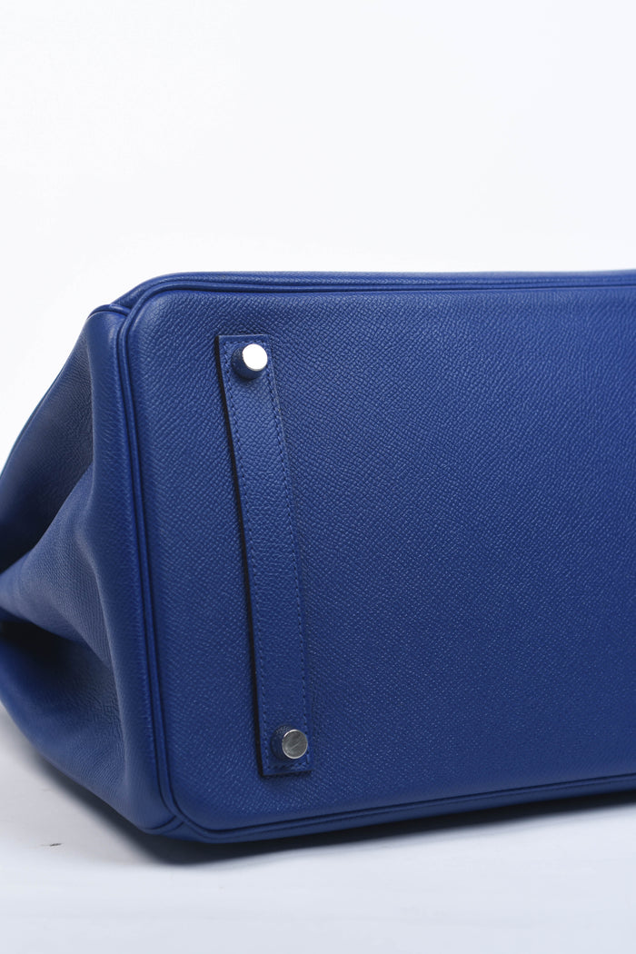 2014 Hermes Birkin 35cm in Blue France Epsom Leather with SHW